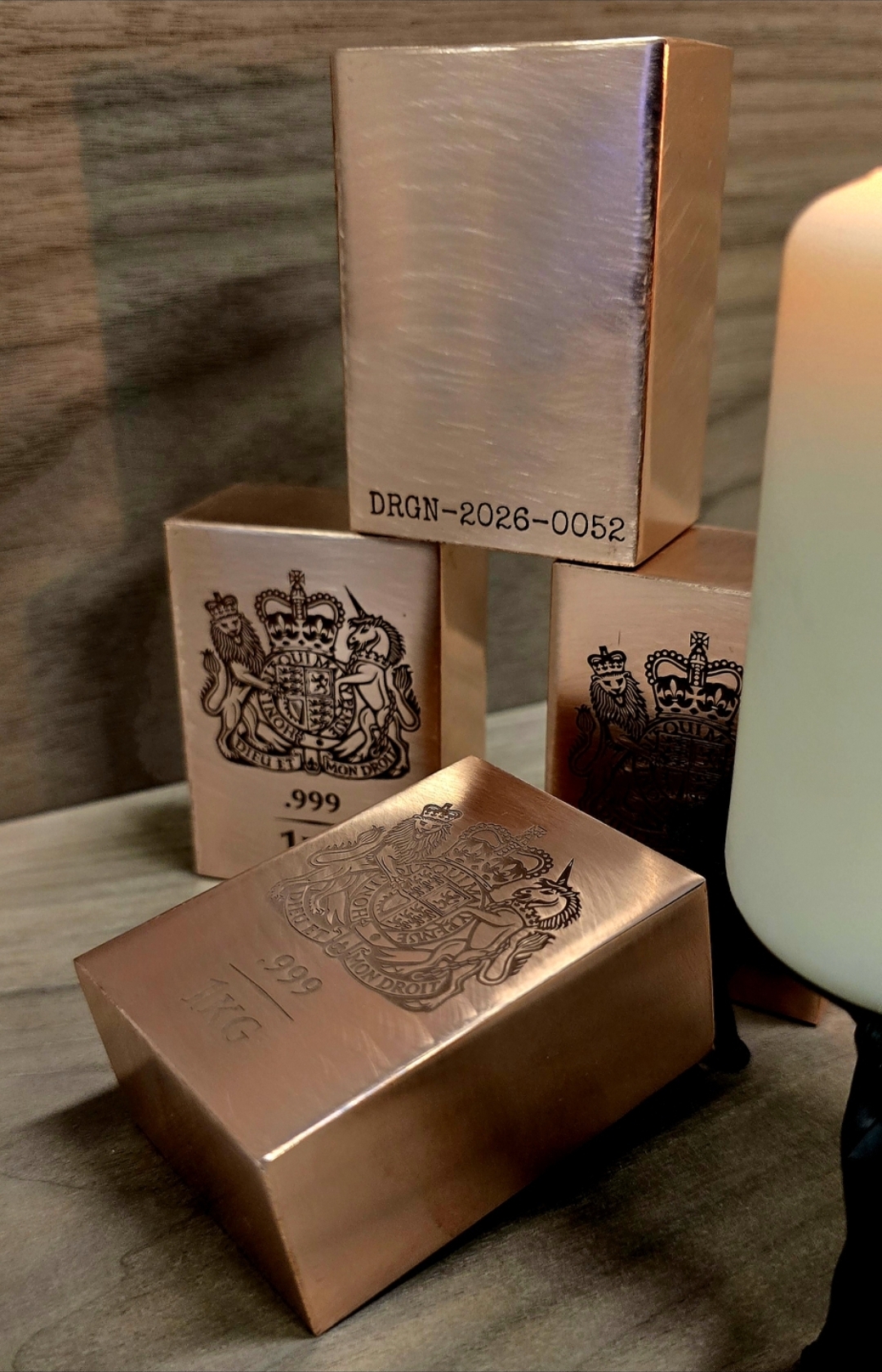 Dragon Metals Coat of Arms Bar with certificates